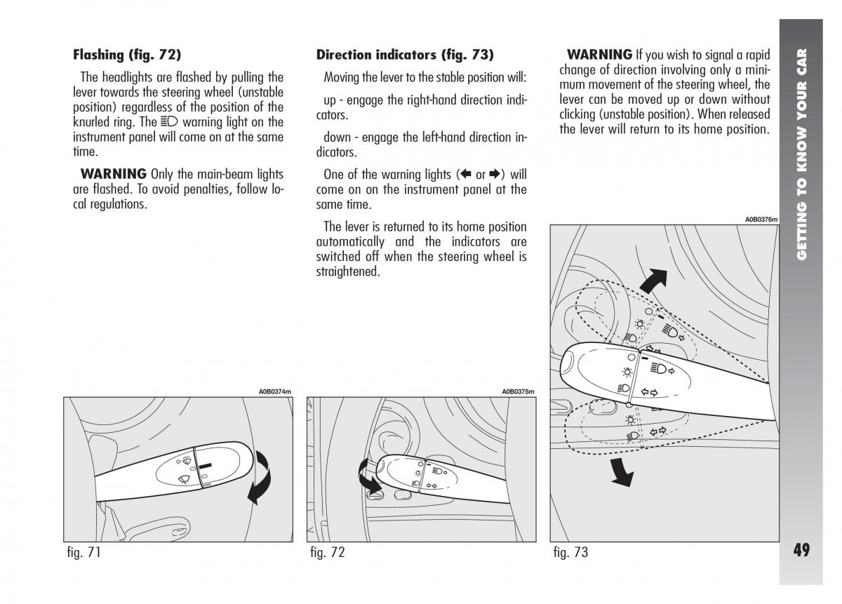 Alfa Romeo 156 owners manual / page 50