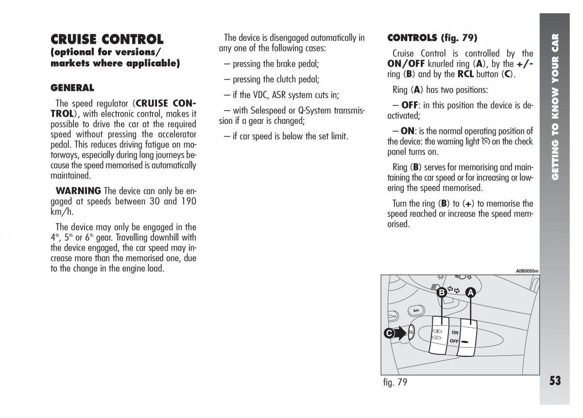 Alfa Romeo 156 owners manual / page 54