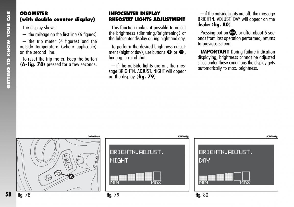 Alfa Romeo 156 GTA owners manual / page 59