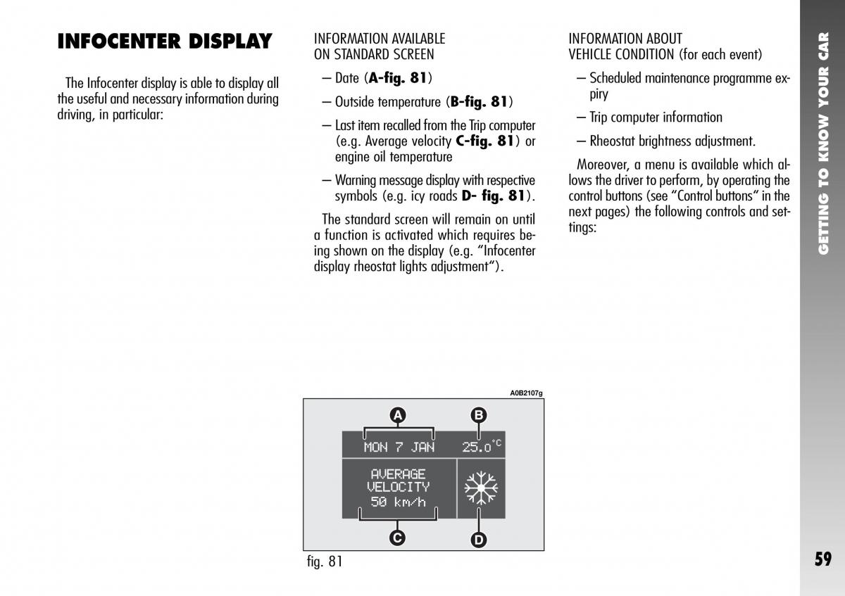 Alfa Romeo 156 GTA owners manual / page 60