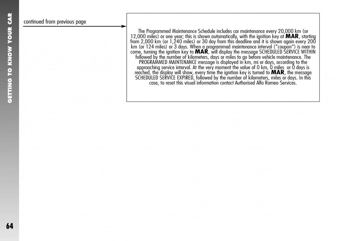 Alfa Romeo 156 GTA owners manual / page 65