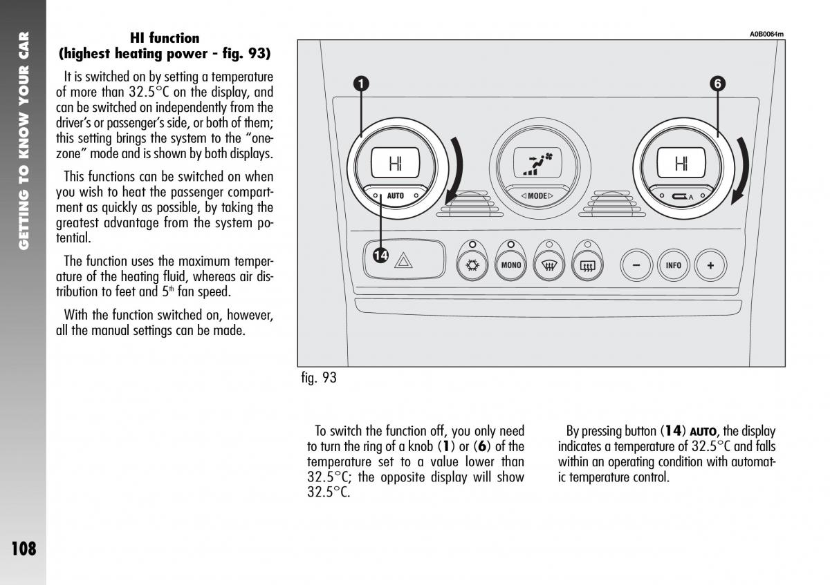 Alfa Romeo 156 GTA owners manual / page 109