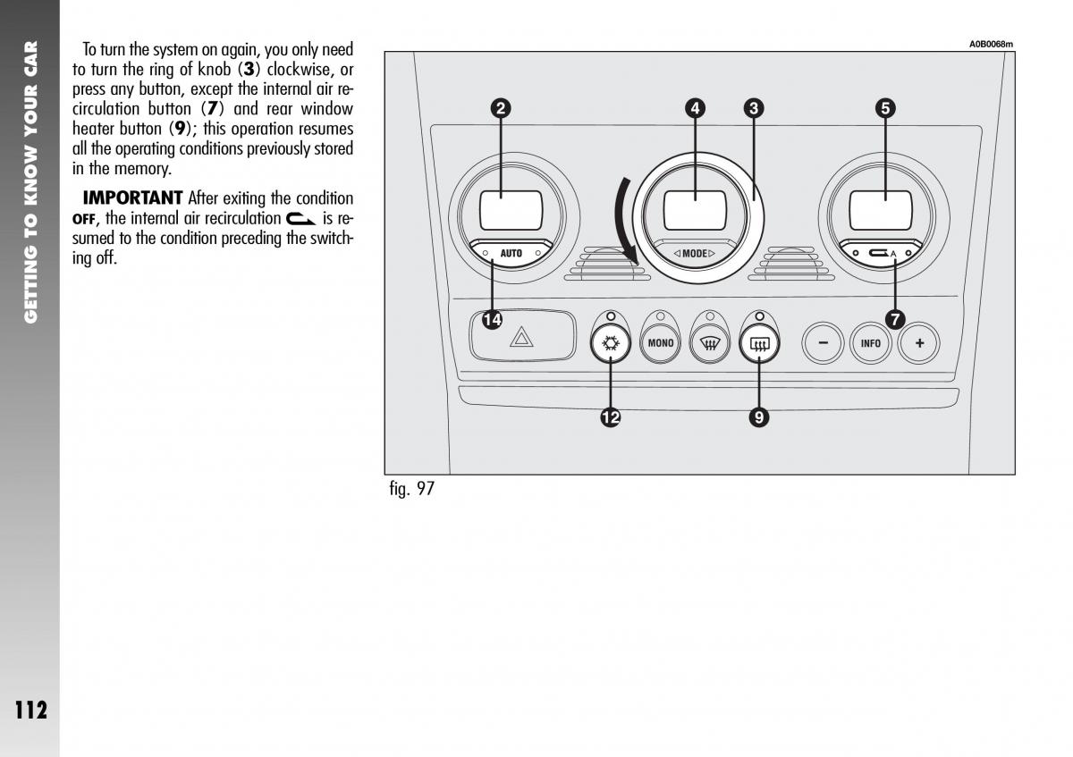 Alfa Romeo 156 GTA owners manual / page 113