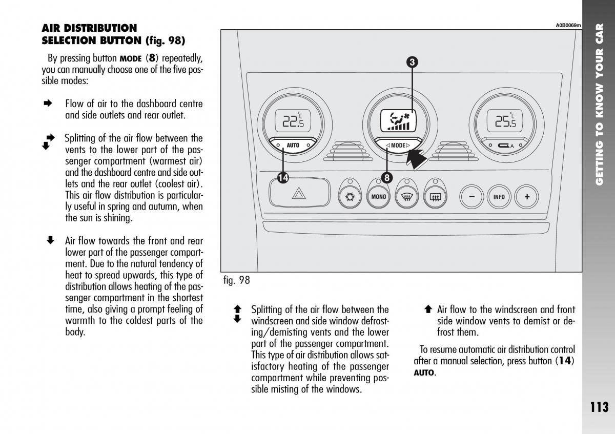 Alfa Romeo 156 GTA owners manual / page 114