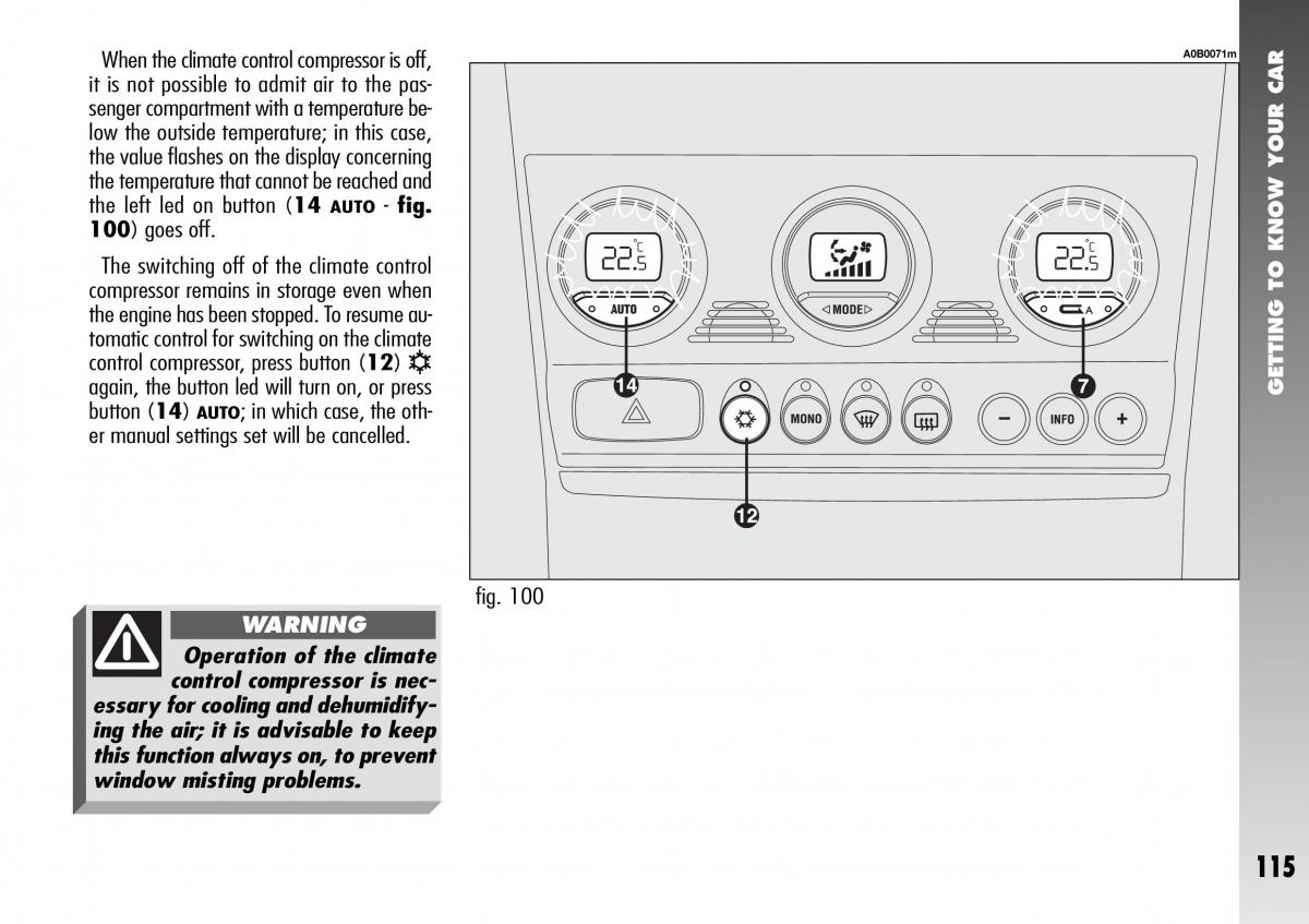 Alfa Romeo 156 GTA owners manual / page 116