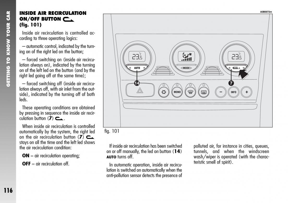 Alfa Romeo 156 GTA owners manual / page 117