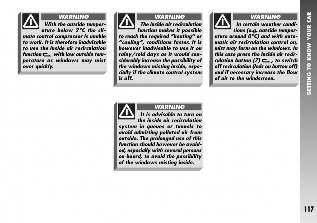 Alfa Romeo 156 GTA owners manual / page 118