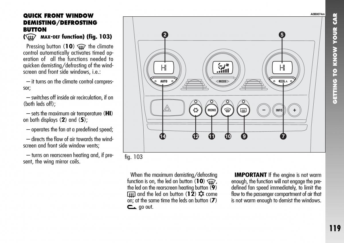 Alfa Romeo 156 GTA owners manual / page 120