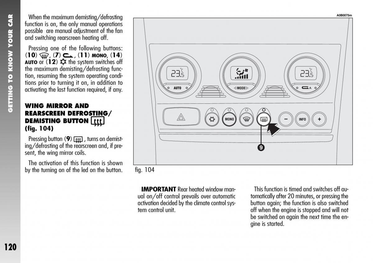 Alfa Romeo 156 GTA owners manual / page 121