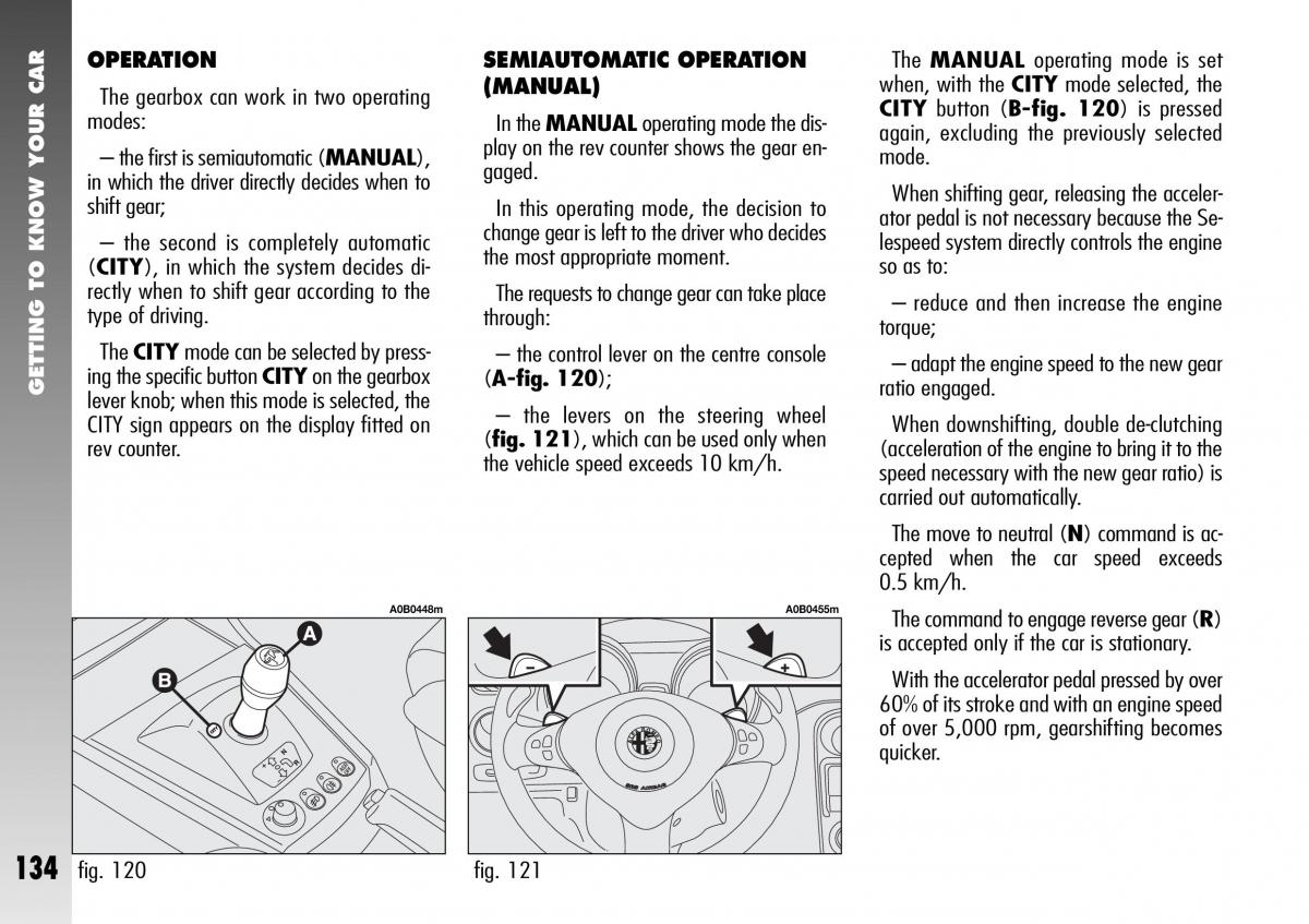 Alfa Romeo 156 GTA owners manual / page 135