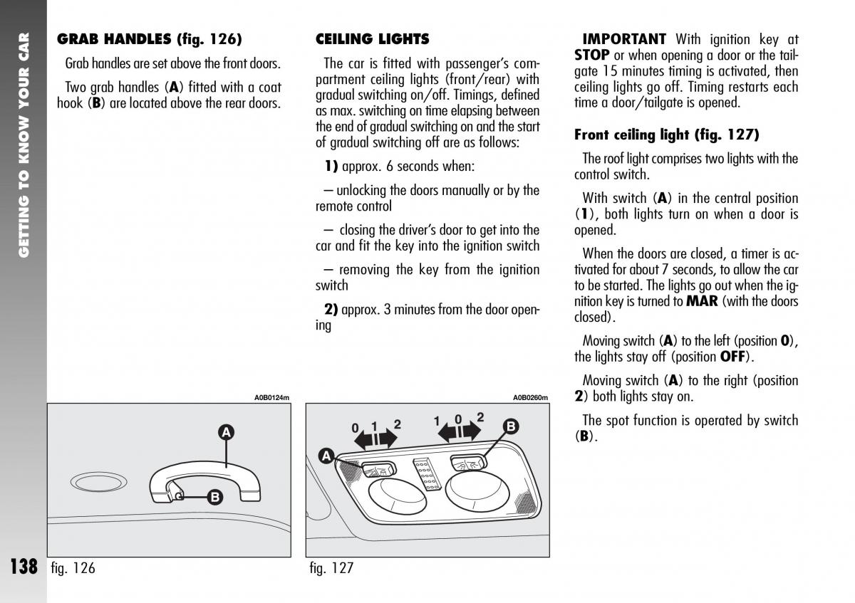 Alfa Romeo 156 GTA owners manual / page 139