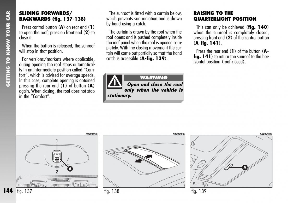 Alfa Romeo 156 GTA owners manual / page 145