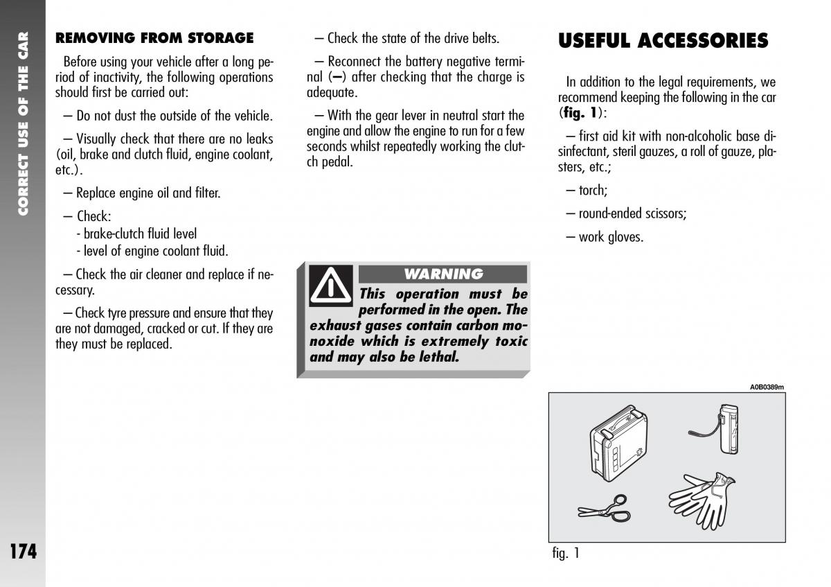 Alfa Romeo 156 GTA owners manual / page 175