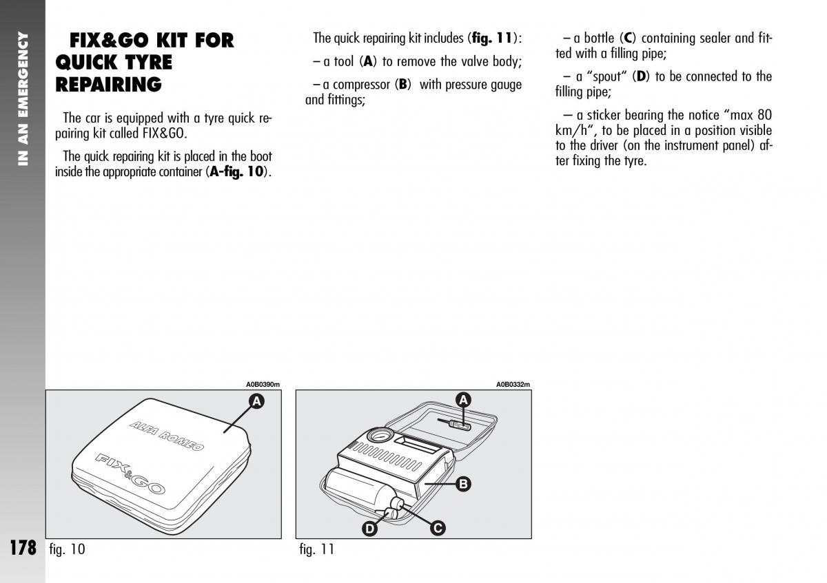 Alfa Romeo 156 GTA owners manual / page 179