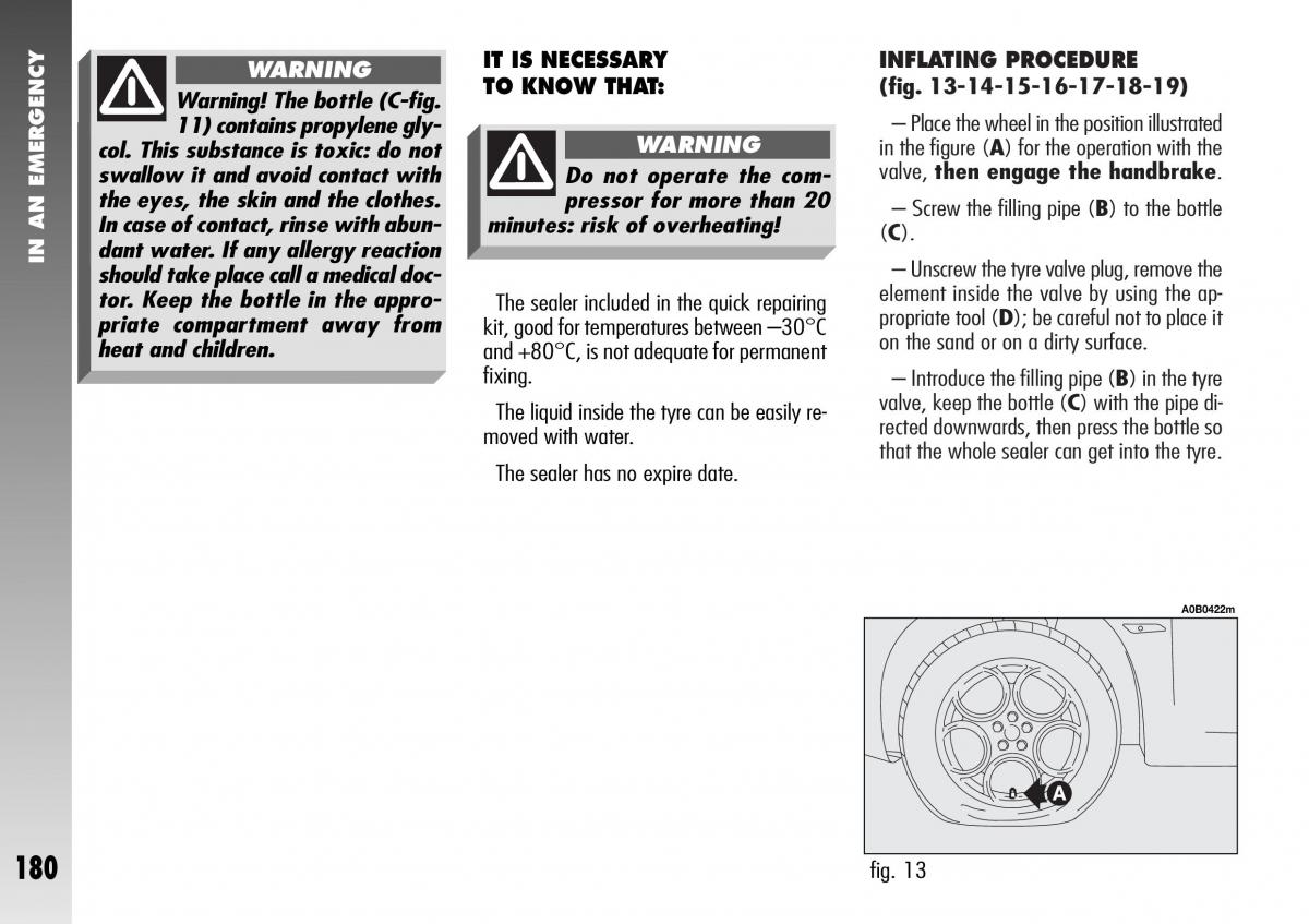 Alfa Romeo 156 GTA owners manual / page 181