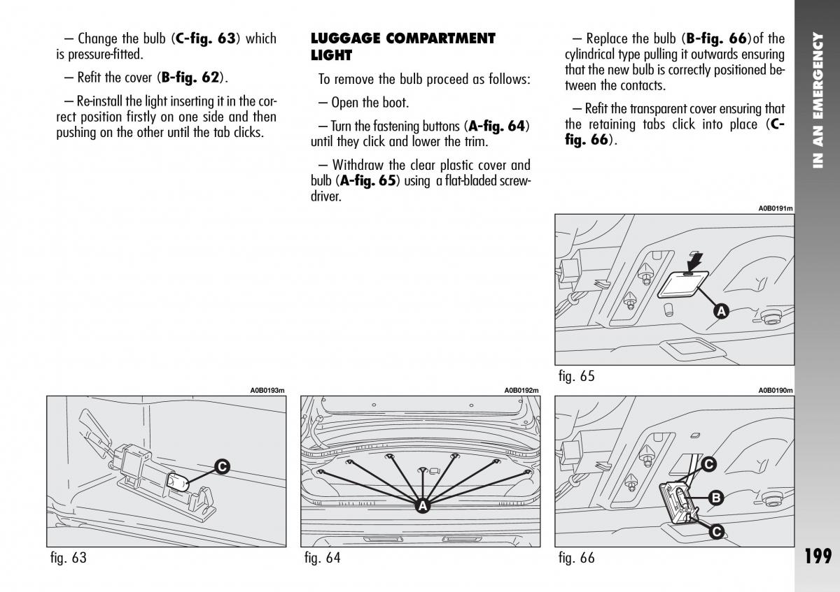 Alfa Romeo 156 GTA owners manual / page 200