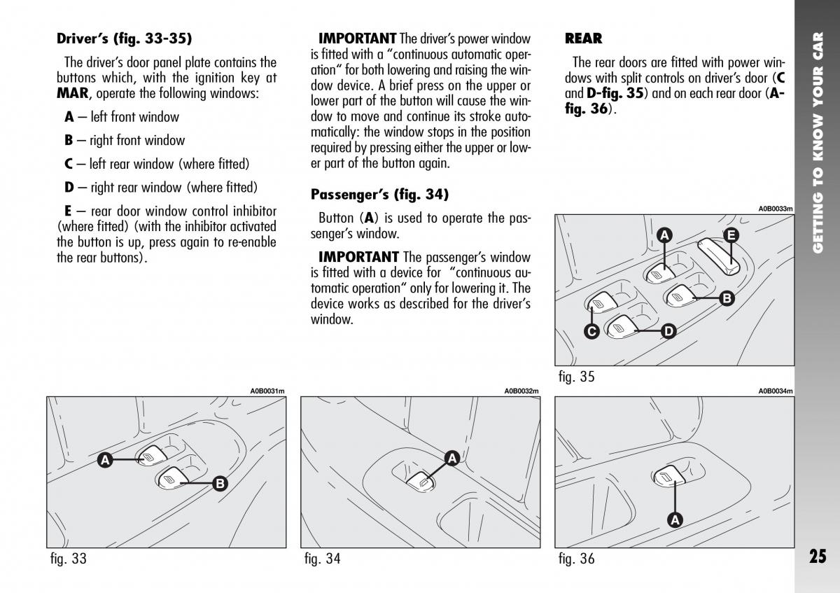 Alfa Romeo 156 GTA owners manual / page 26