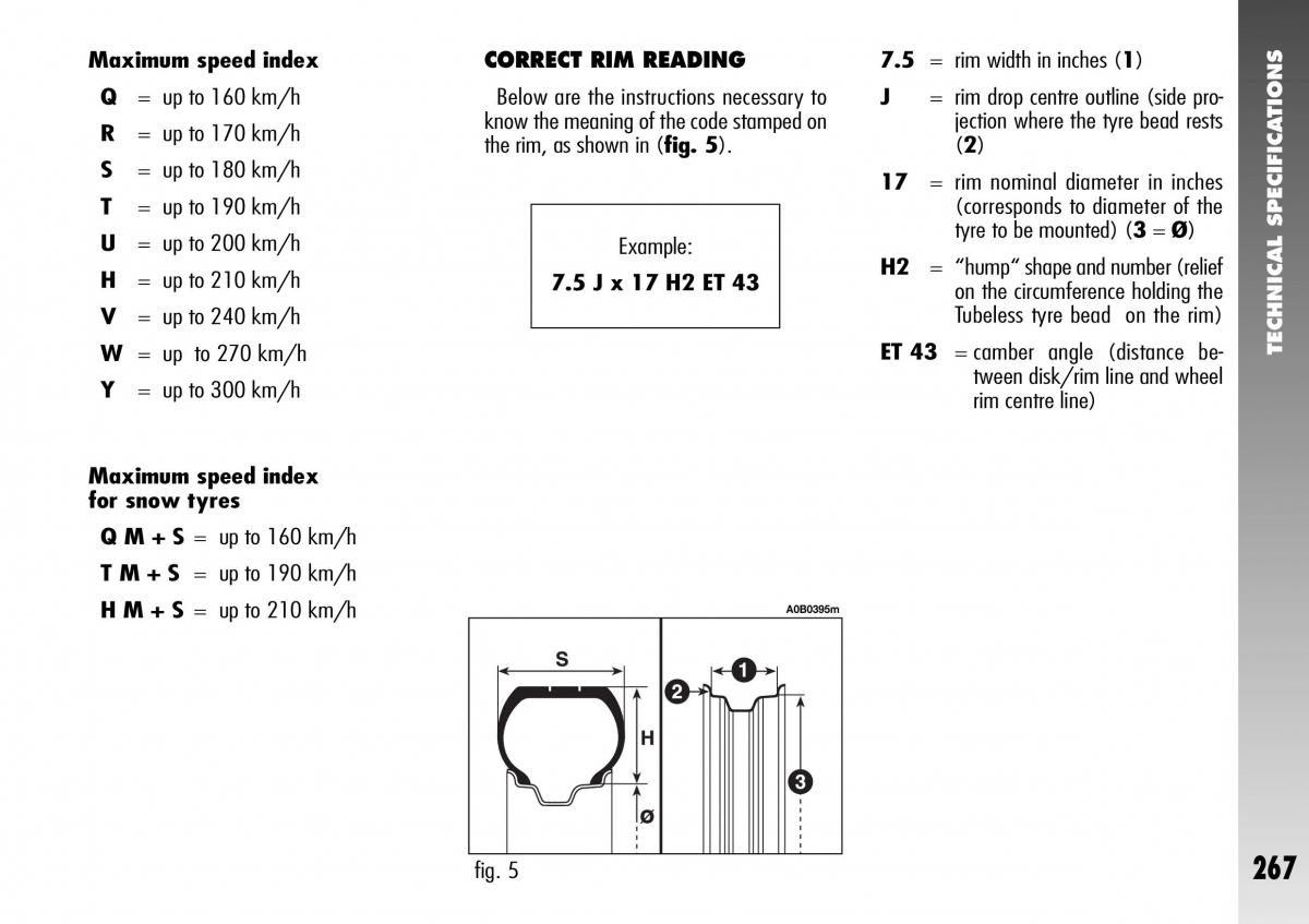 Alfa Romeo 156 GTA owners manual / page 268