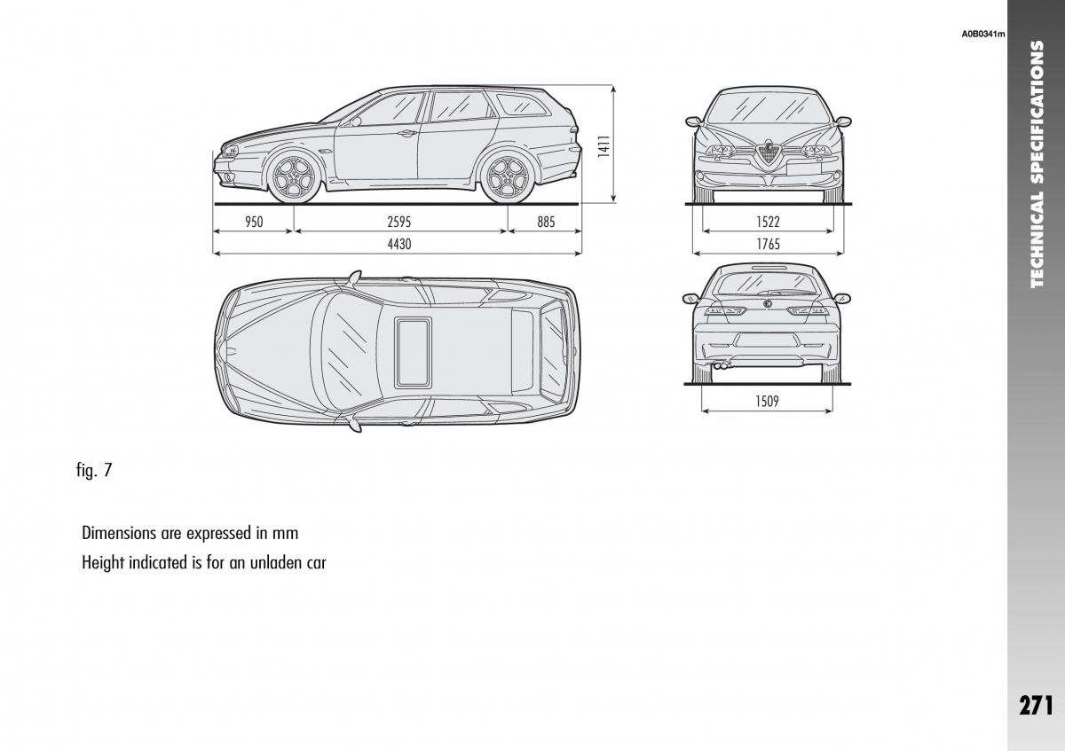 Alfa Romeo 156 GTA owners manual / page 272