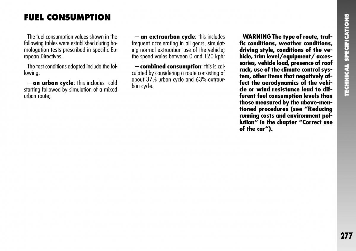 Alfa Romeo 156 GTA owners manual / page 278