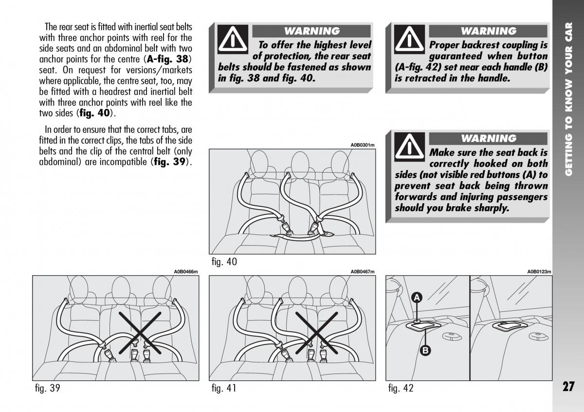 Alfa Romeo 156 GTA owners manual / page 28