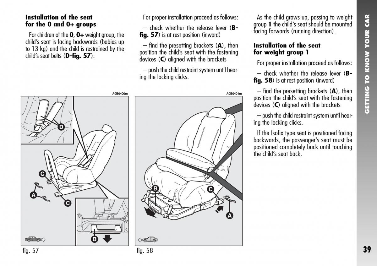 Alfa Romeo 156 GTA owners manual / page 40