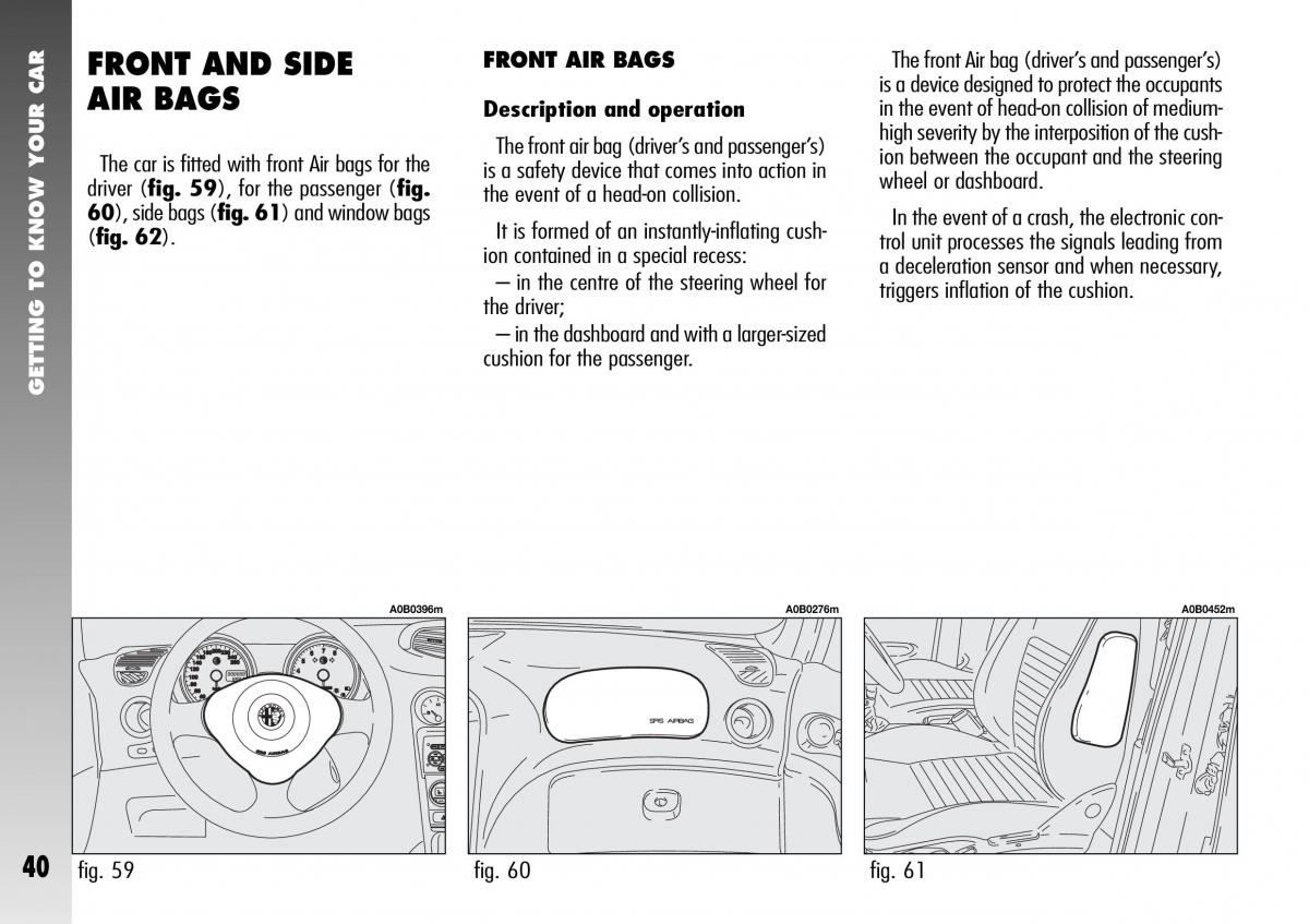 Alfa Romeo 156 GTA owners manual / page 41