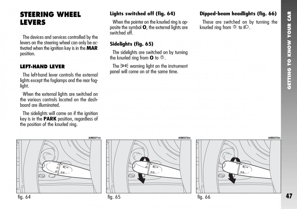 Alfa Romeo 156 GTA owners manual / page 48