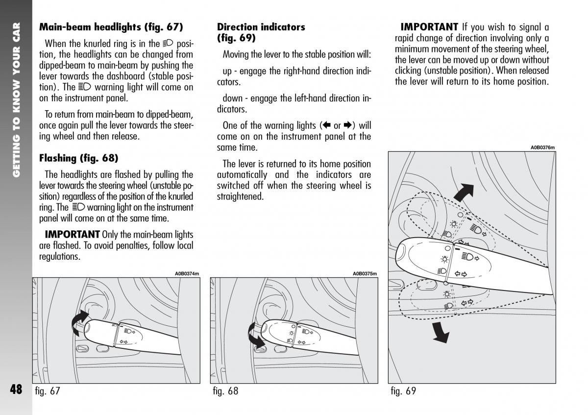 Alfa Romeo 156 GTA owners manual / page 49