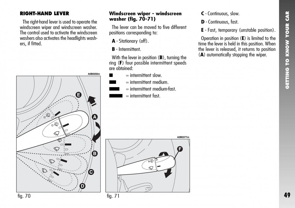 Alfa Romeo 156 GTA owners manual / page 50