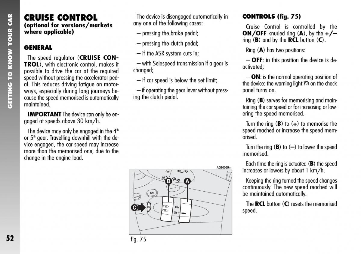 Alfa Romeo 156 GTA owners manual / page 53