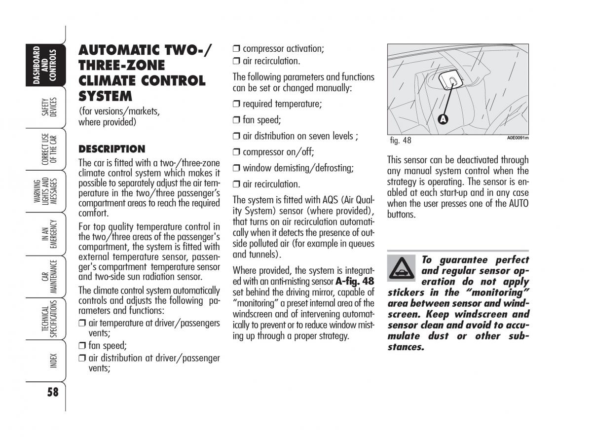 Alfa Romeo 159 owners manual / page 59