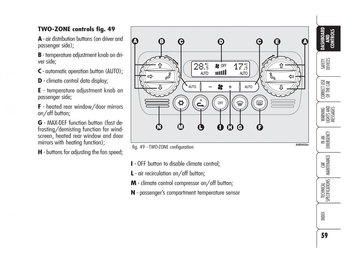 Alfa Romeo 159 owners manual / page 60