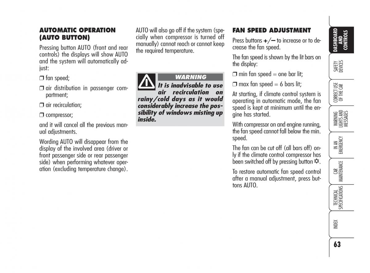 Alfa Romeo 159 owners manual / page 64