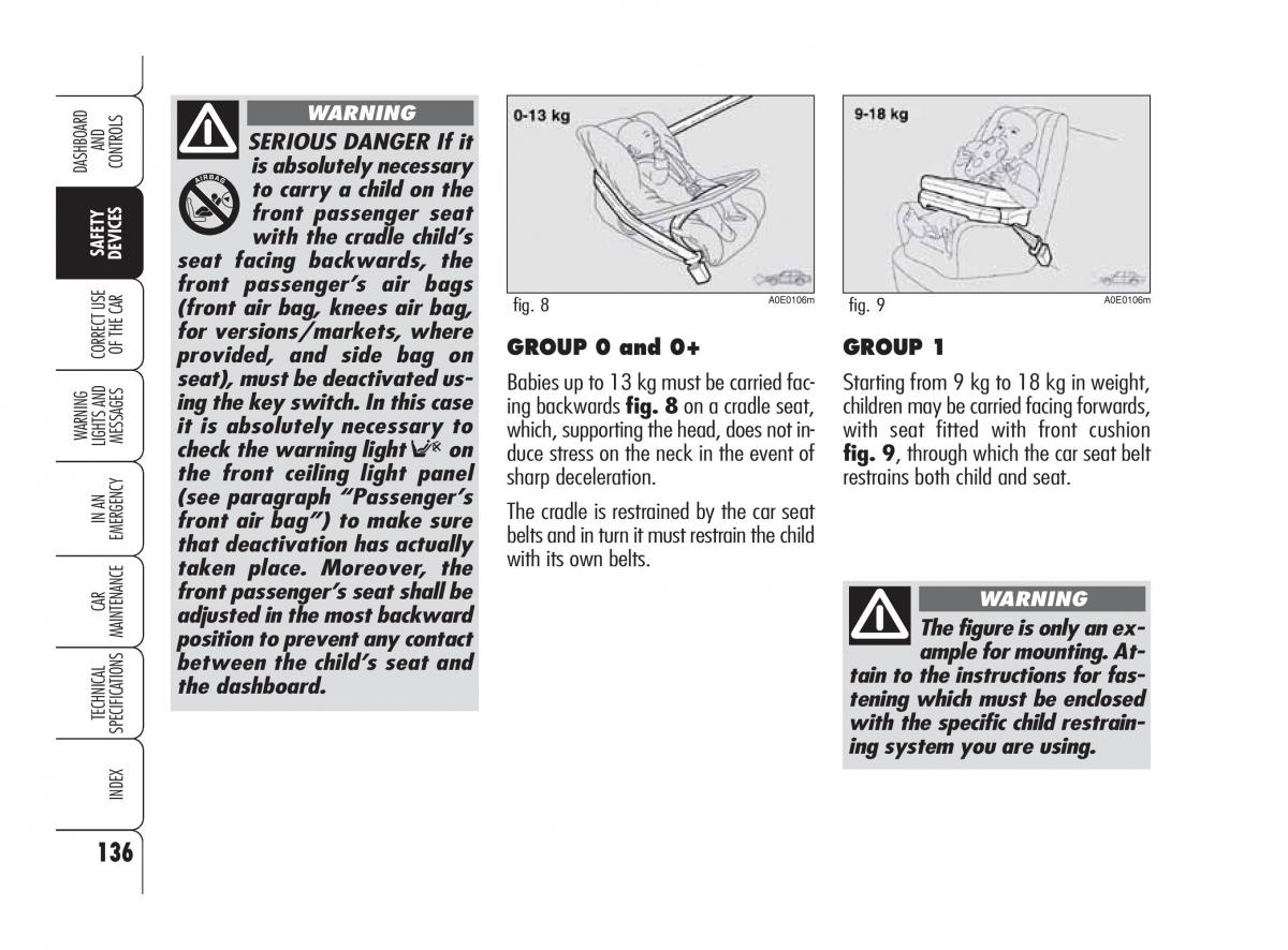 Alfa Romeo 159 owners manual / page 137