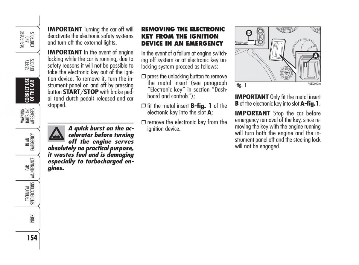 Alfa Romeo 159 owners manual / page 155