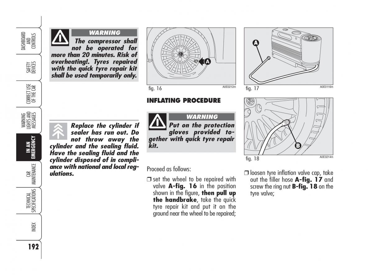 Alfa Romeo 159 owners manual / page 193