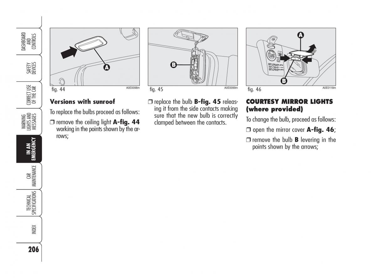 Alfa Romeo 159 owners manual / page 207