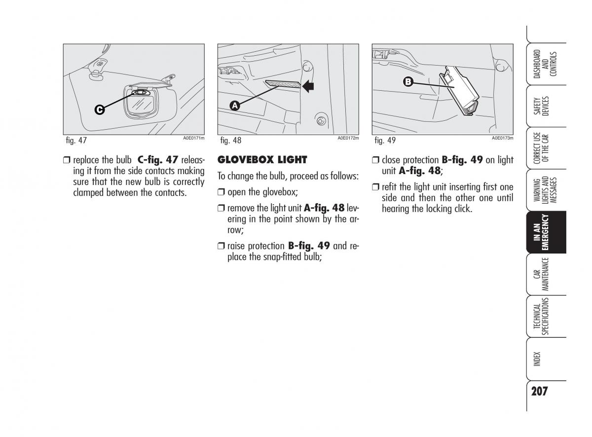 Alfa Romeo 159 owners manual / page 208