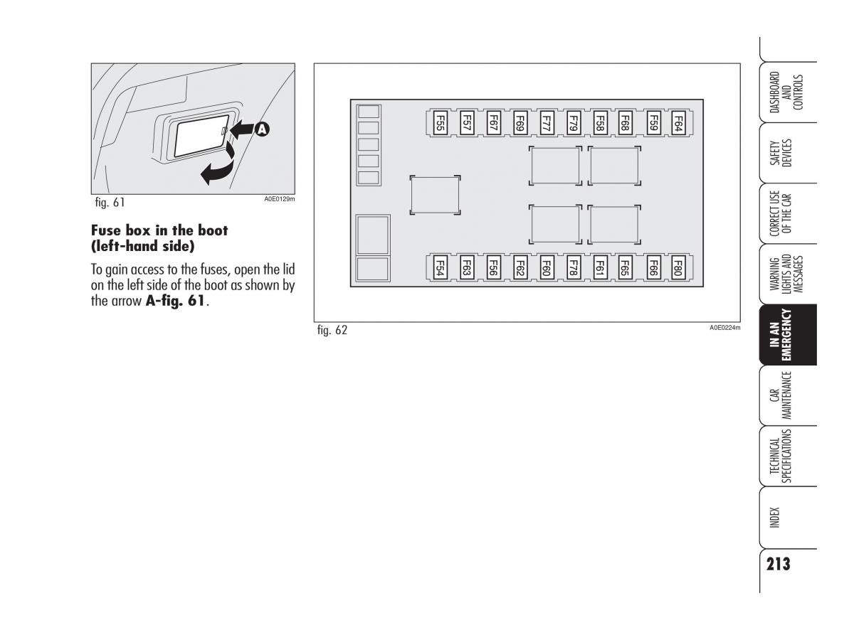 Alfa Romeo 159 owners manual / page 214