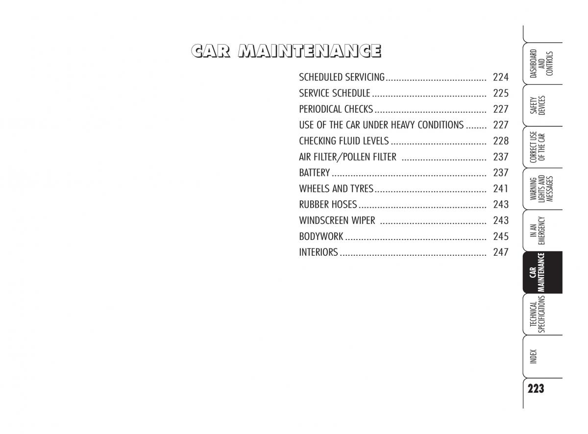 Alfa Romeo 159 owners manual / page 224