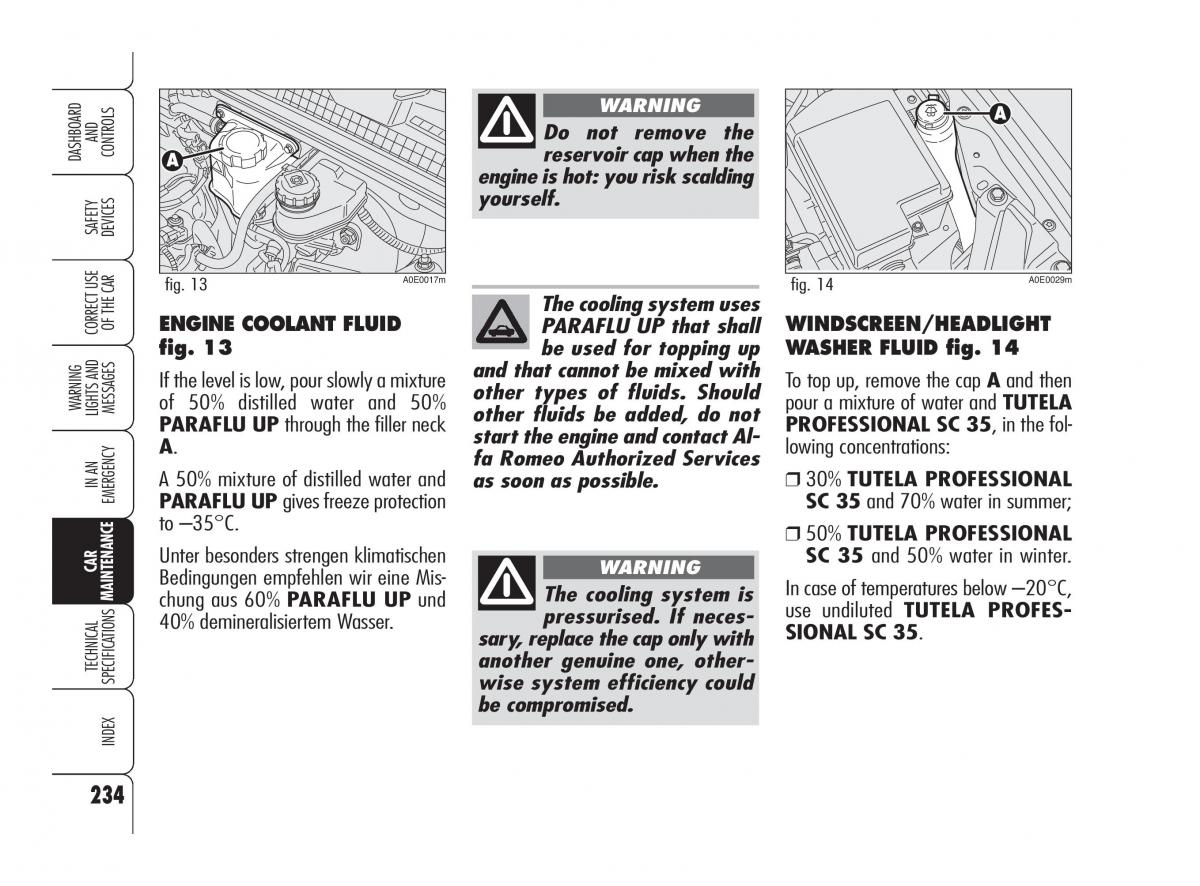 Alfa Romeo 159 owners manual / page 235