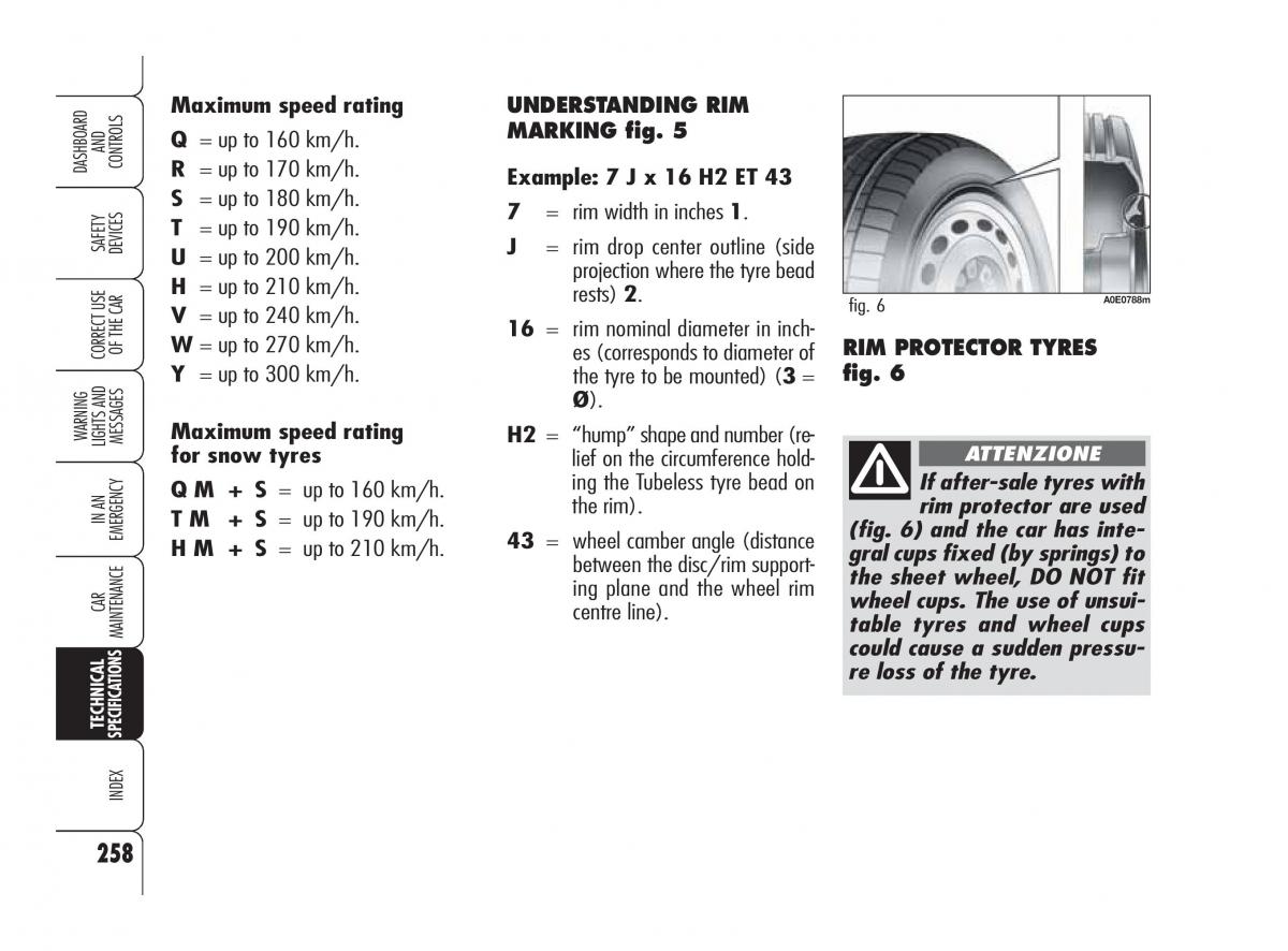 Alfa Romeo 159 owners manual / page 259