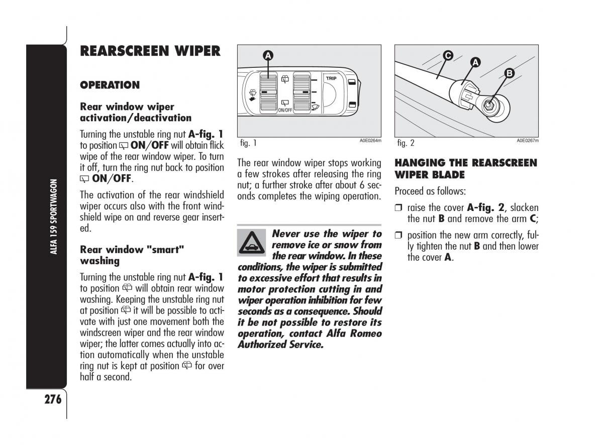 Alfa Romeo 159 owners manual / page 277