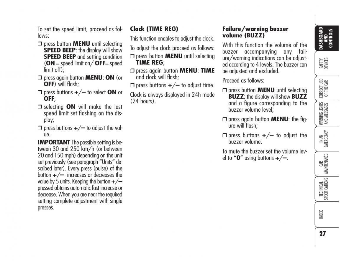 Alfa Romeo 159 owners manual / page 28