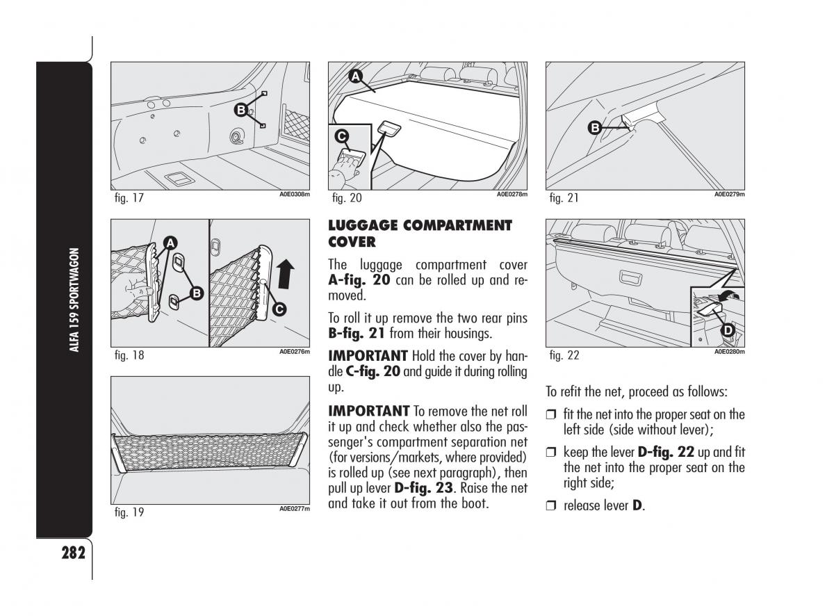 Alfa Romeo 159 owners manual / page 283