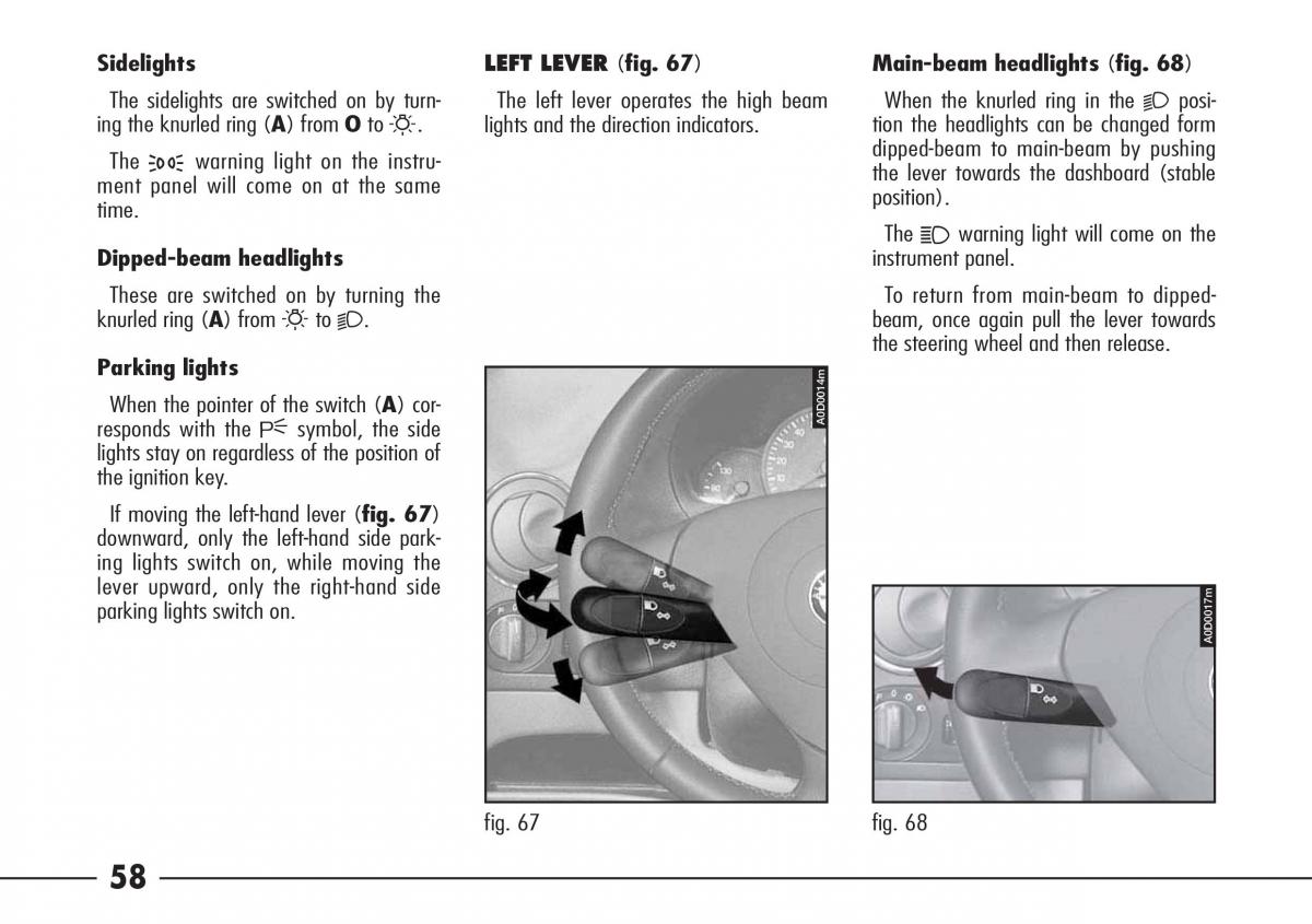 Alfa Romeo 166 owners manual / page 59