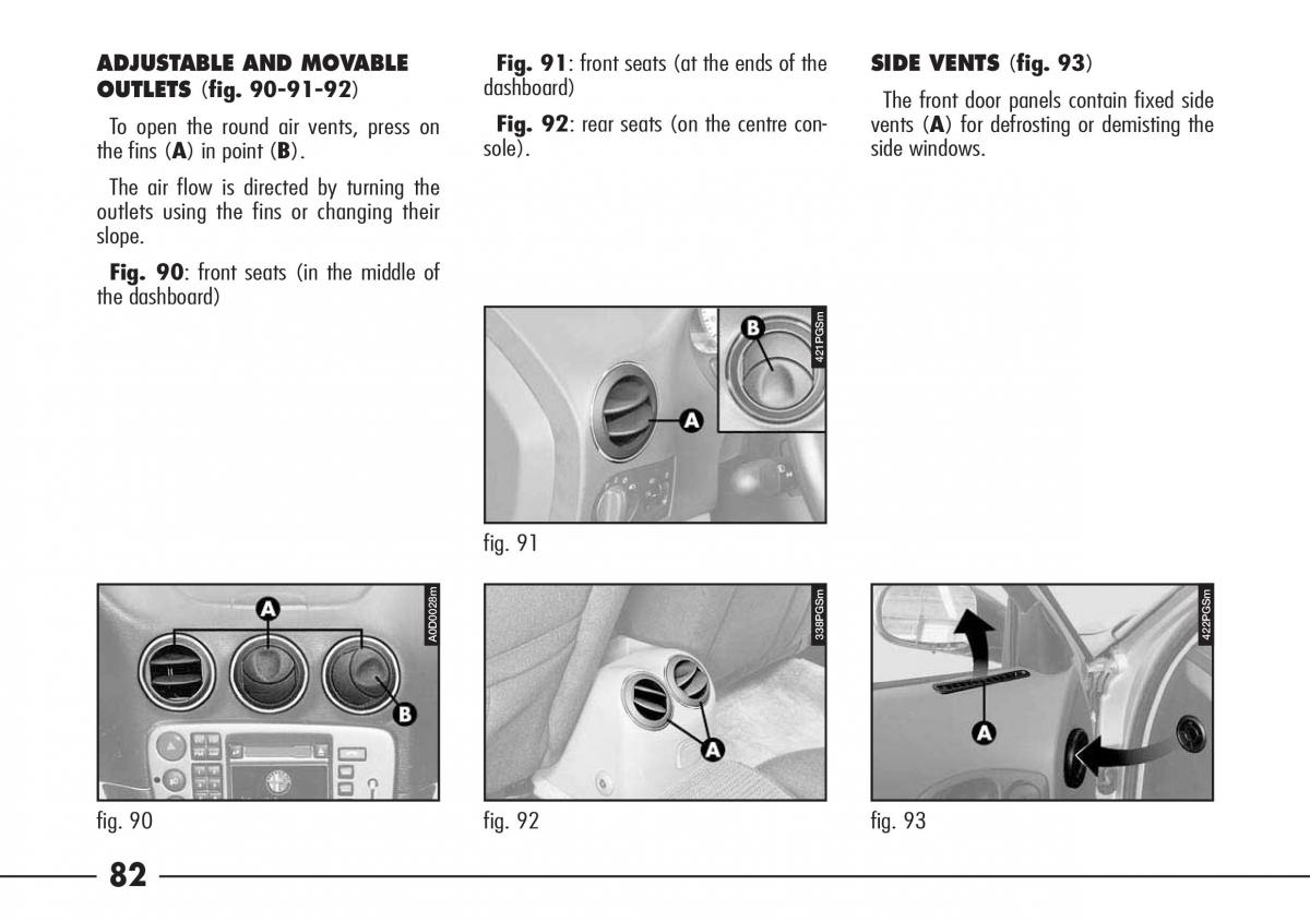 Alfa Romeo 166 owners manual / page 83