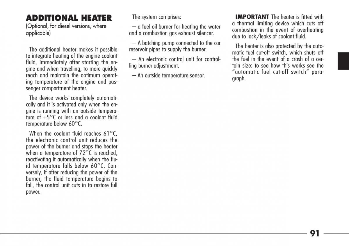 Alfa Romeo 166 owners manual / page 92