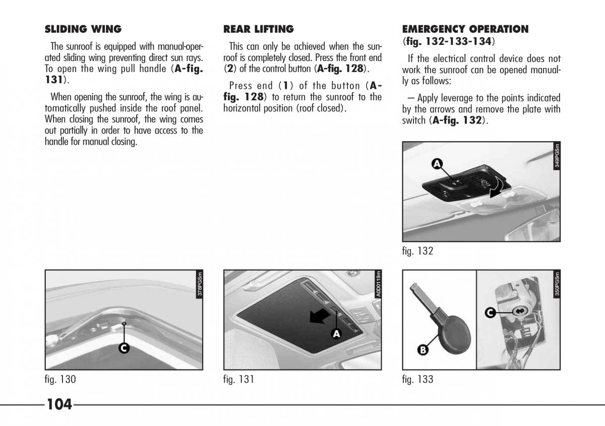 Alfa Romeo 166 owners manual / page 105